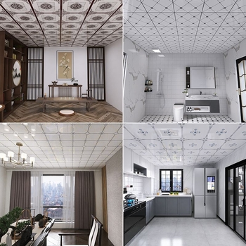 Samolepiaca stropná tapeta s geometrickým vzorom, vodotesná a odolná voči škvrnám, hrúbka 2,5 mm