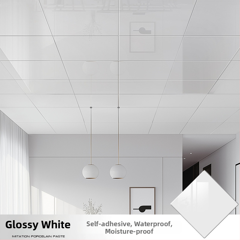 Samo­lepiaca stropná tapeta s geometrickým vzorom, vodotesná a odolná voči škvrnám, hrúbka 2,5 mm