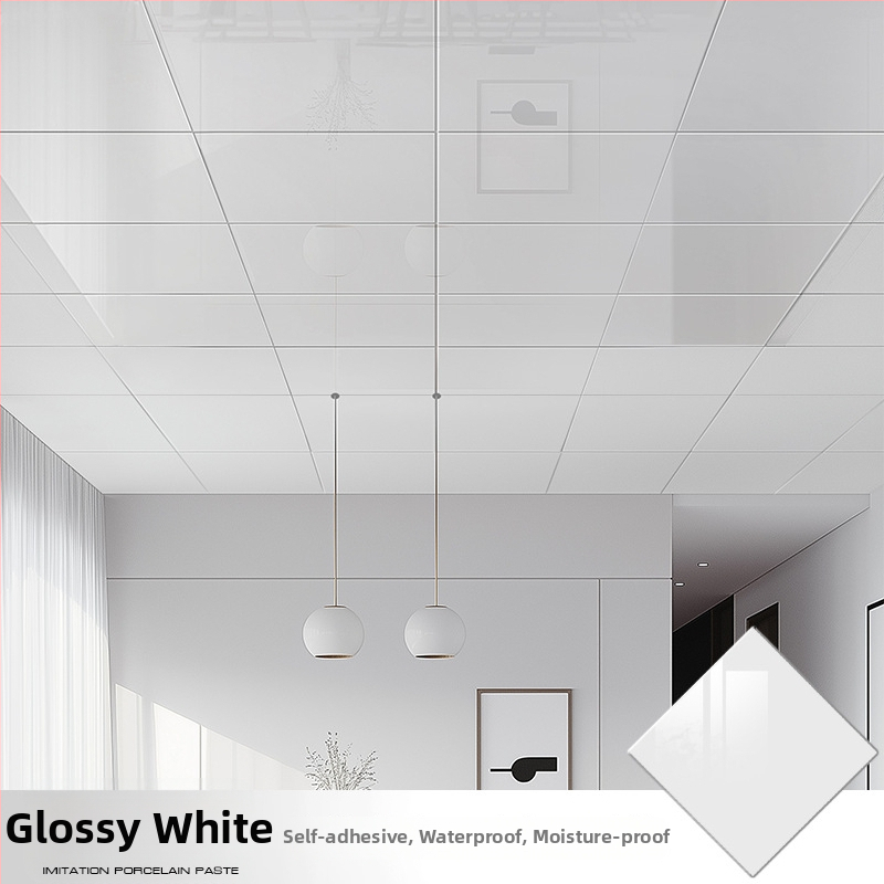 Samolepiaca stropná tapeta s geometrickým vzorom, vodotesná a odolná voči škvrnám, hrúbka 2,5 mm