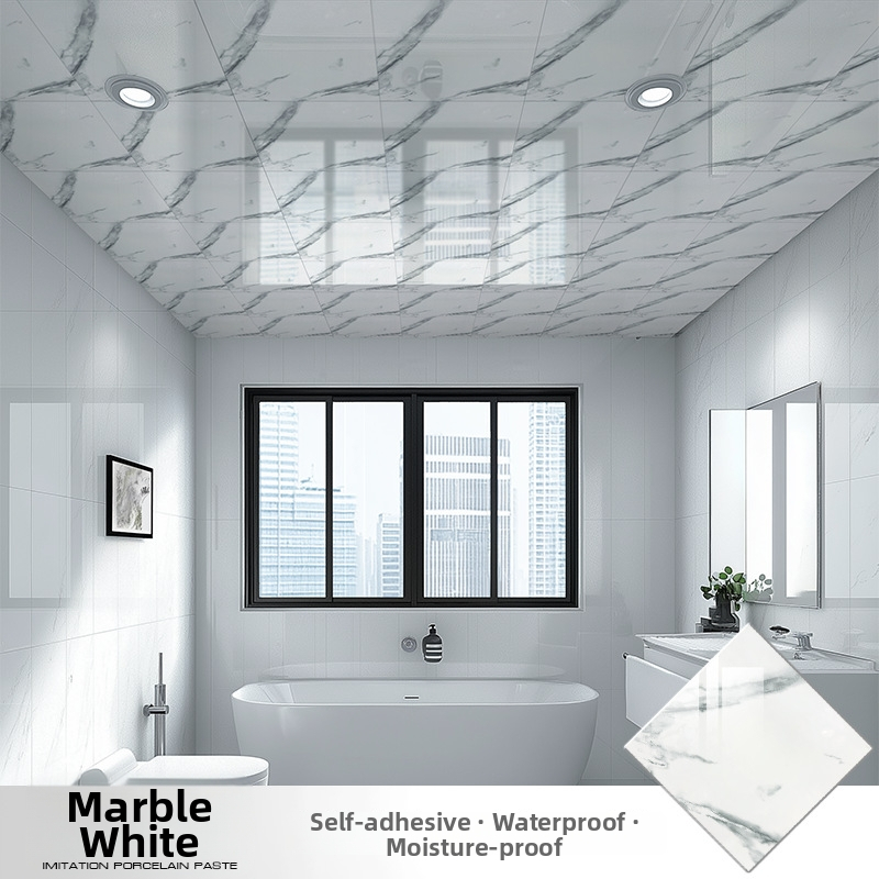 Samolepiaca stropná tapeta s geometrickým vzorom, vodotesná a odolná voči škvrnám, hrúbka 2,5 mm