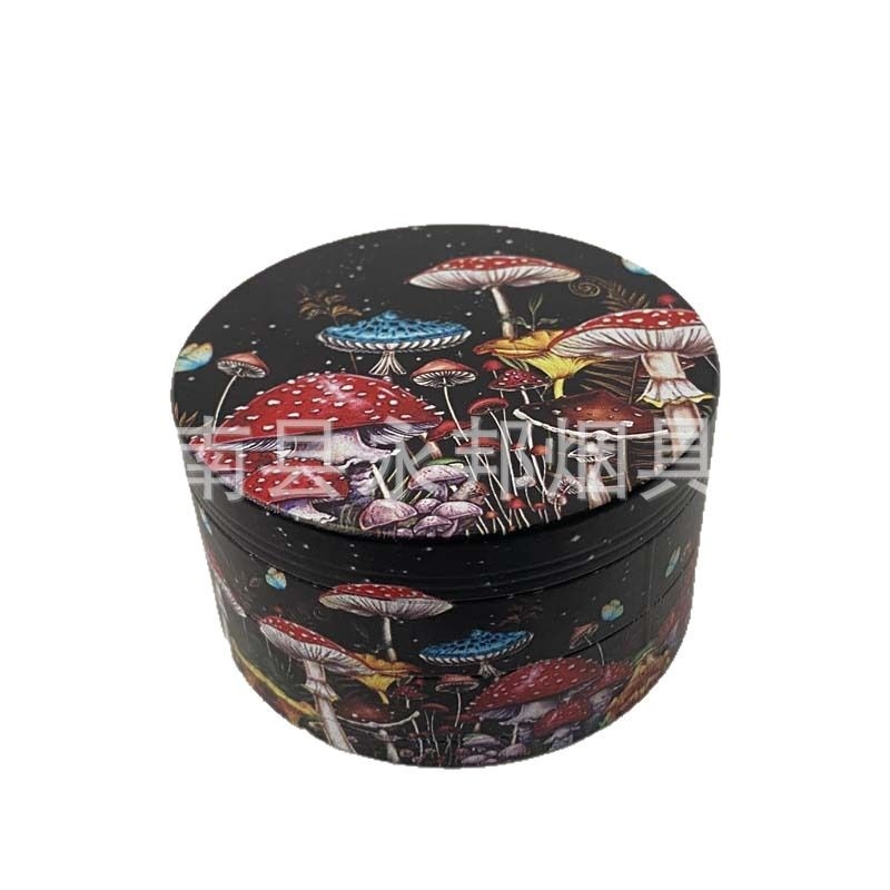 Râșniță de tutun, aliaj de zinc, patru niveluri, imprimare UV, posibilitatea de imprimare a logo-ului