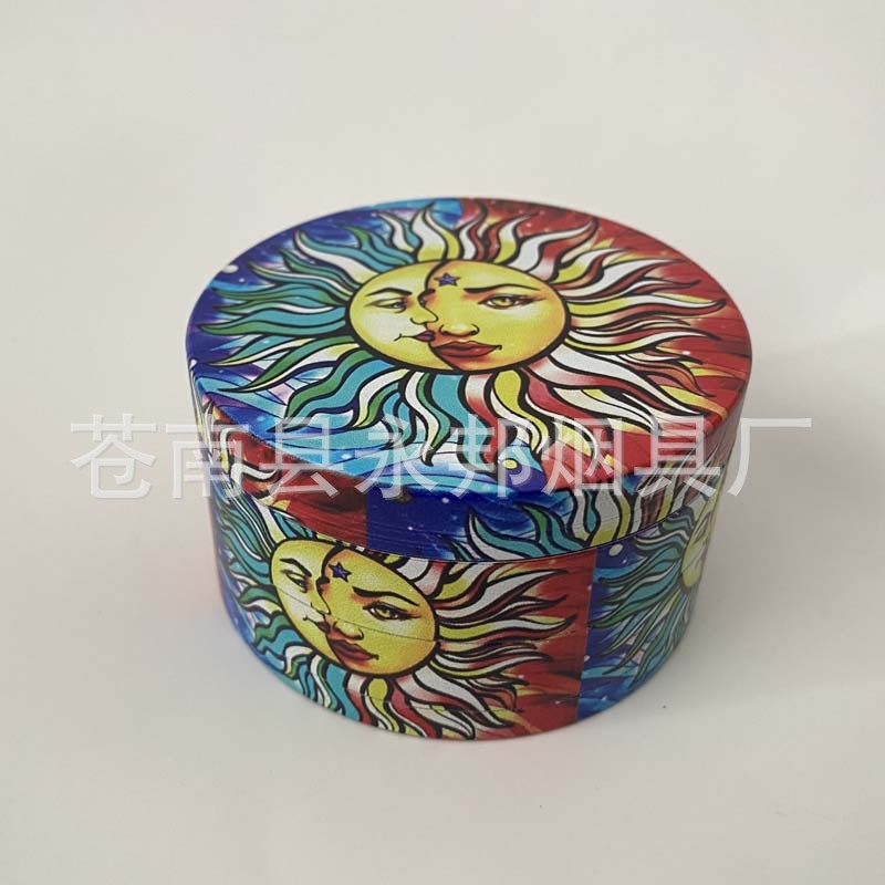 Râșniță de tutun, aliaj de zinc, patru niveluri, imprimare UV, posibilitatea de imprimare a logo-ului