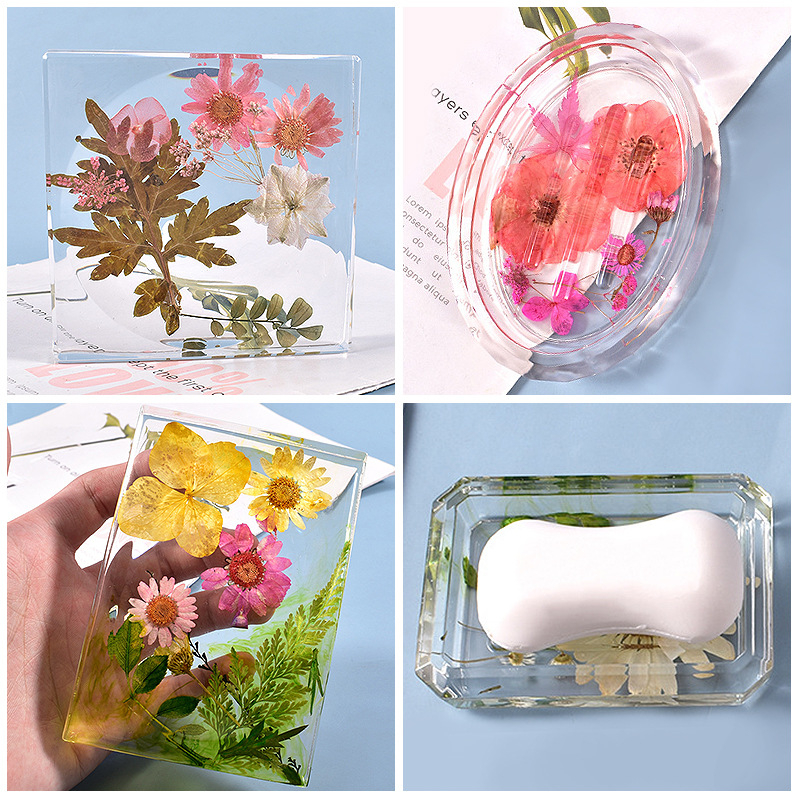 Szilikon forma készlet gyantához és szappantartó dobozokhoz – szabálytalan alakú, torta forma, DIY otthoni használatra