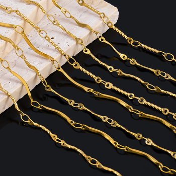 Rozsdamentes acélból készült lánc – elektroplattált felülettel, modellek LBX0621 LBX0620 LBX0619 LBX0617 LBX0615 LBX0614; egyszerű stílus