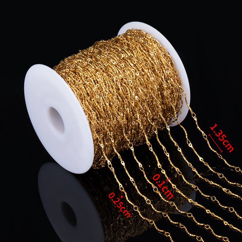 Rozsdamentes acélból készült lánc – elektroplattált felülettel, modellek LBX0621 LBX0620 LBX0619 LBX0617 LBX0615 LBX0614; egyszerű stílus