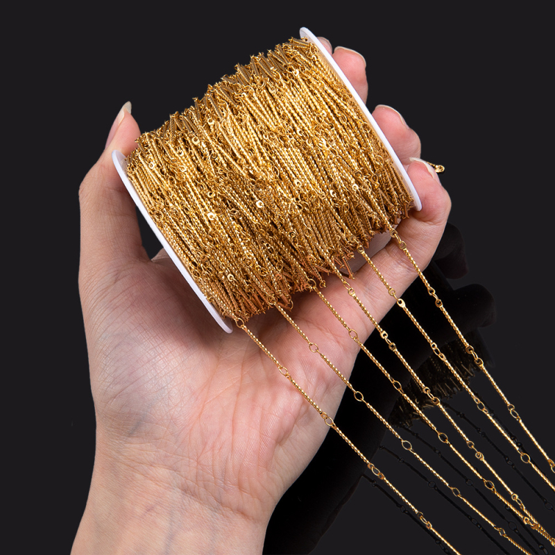 Rozsdamentes acélból készült lánc – elektroplattált felülettel, modellek LBX0621 LBX0620 LBX0619 LBX0617 LBX0615 LBX0614; egyszerű stílus