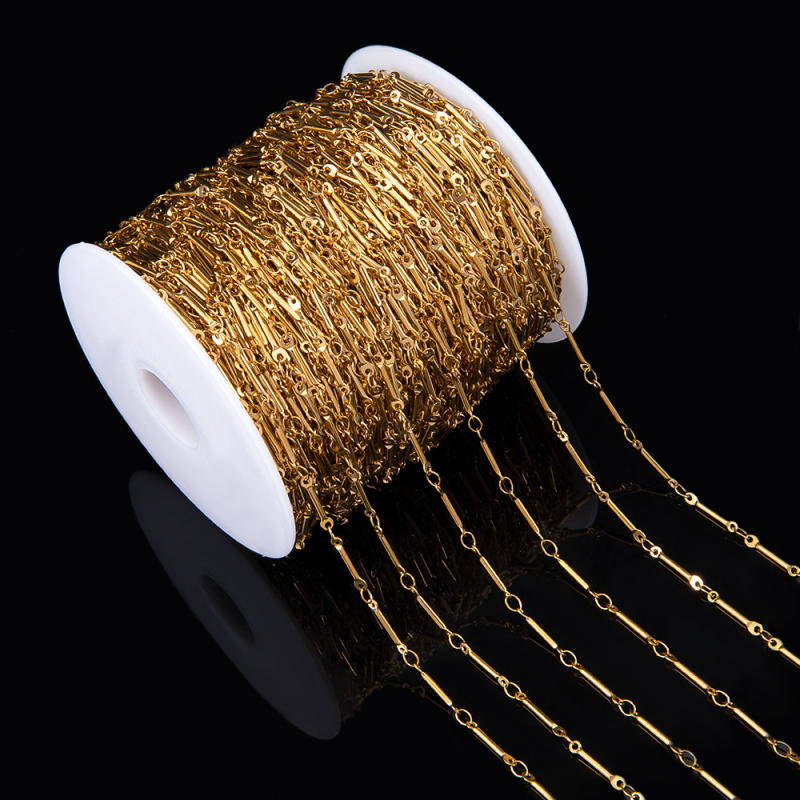 Rozsdamentes acélból készült lánc – elektroplattált felülettel, modellek LBX0621 LBX0620 LBX0619 LBX0617 LBX0615 LBX0614; egyszerű stílus