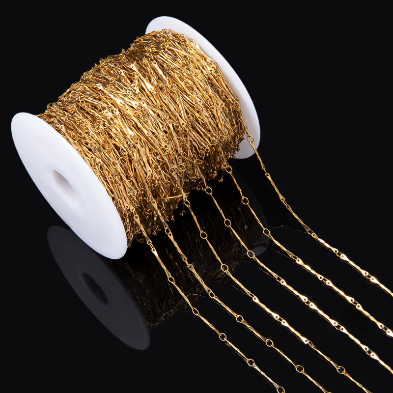 Rozsdamentes acélból készült lánc – elektroplattált felülettel, modellek LBX0621 LBX0620 LBX0619 LBX0617 LBX0615 LBX0614; egyszerű stílus