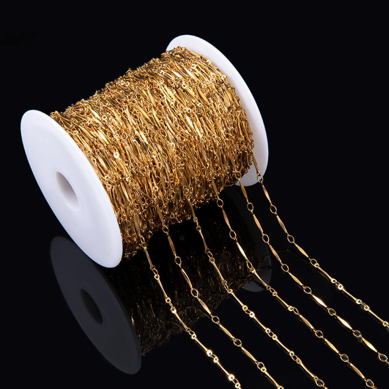 Rozsdamentes acélból készült lánc – elektroplattált felülettel, modellek LBX0621 LBX0620 LBX0619 LBX0617 LBX0615 LBX0614; egyszerű stílus