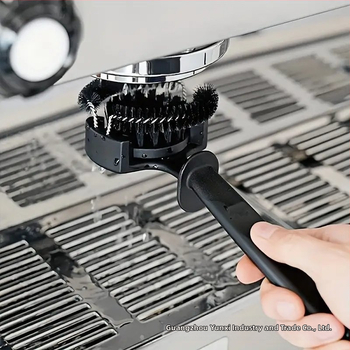 Poloautomatická čistiaca kefka na kávovar s odnímateľnou hlavou a rukoväťou pre espresso stroje