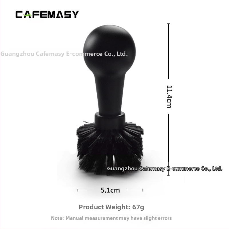 Poloautomatická čistiaca kefka na kávovar s odnímateľnou hlavou a rukoväťou pre espresso stroje