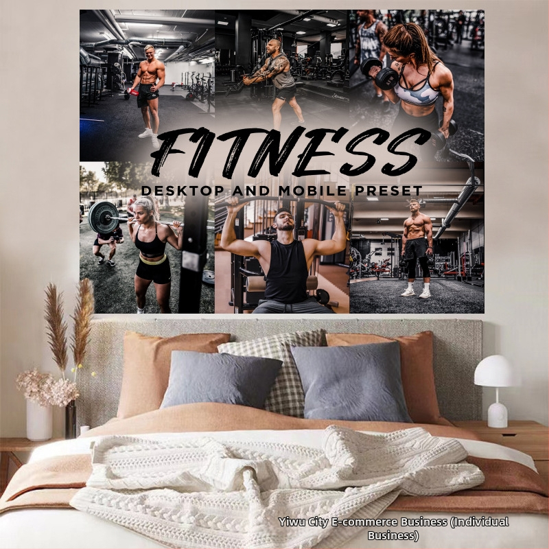 Nástenný gobelín — plyšový materiál, 100% polyester, moderný minimalistický štýl (digitálny tepelný transfer; obdĺžnikový tvar)