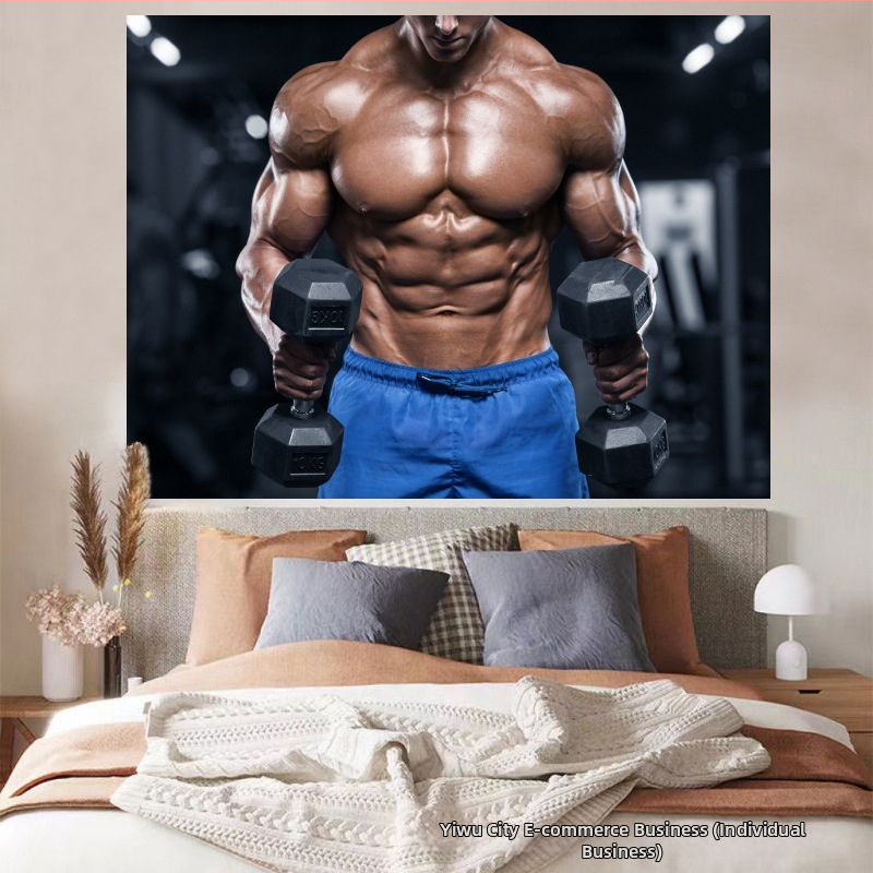 Nástenný gobelín — plyšový materiál, 100% polyester, moderný minimalistický štýl (digitálny tepelný transfer; obdĺžnikový tvar)