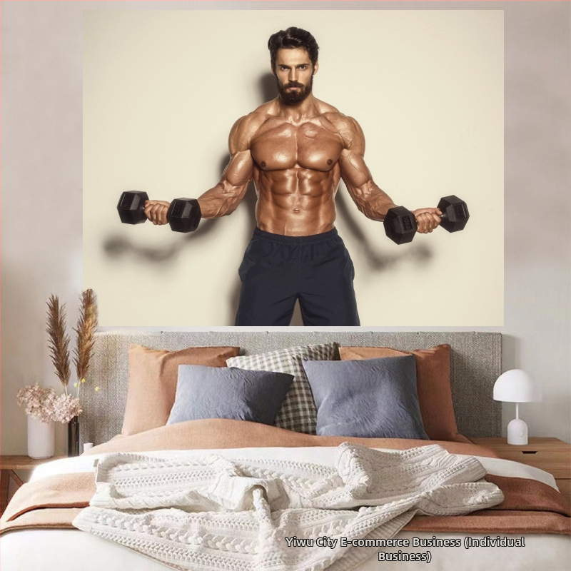 Nástenný gobelín — plyšový materiál, 100% polyester, moderný minimalistický štýl (digitálny tepelný transfer; obdĺžnikový tvar)