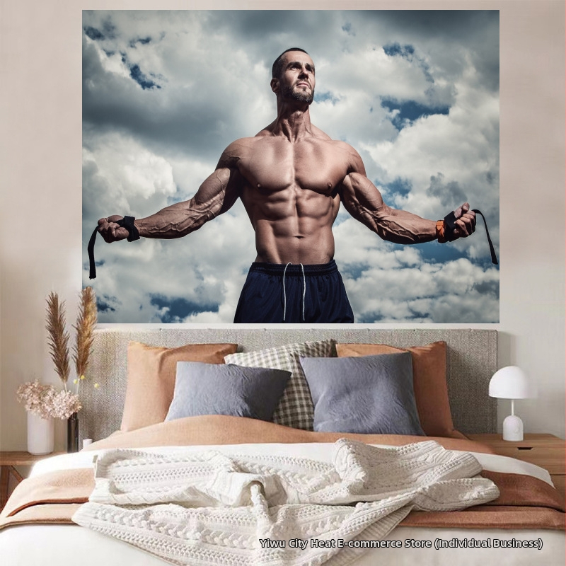 Nástenný gobelín — plyšový materiál, 100% polyester, moderný minimalistický štýl (digitálny tepelný transfer; obdĺžnikový tvar)