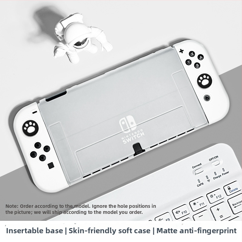 Nintendo Switch OLED aizsargkaste — silikons, matēta virsma, pret pirkstu nospiedumiem, mīksta sajūta, saderīgs ar Switch un Switch OLED, svars 59 g