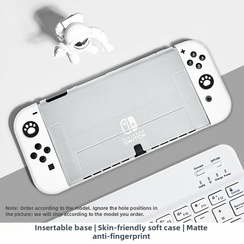 Nintendo Switch OLED aizsargkaste — silikons, matēta virsma, pret pirkstu nospiedumiem, mīksta sajūta, saderīgs ar Switch un Switch OLED, svars 59 g