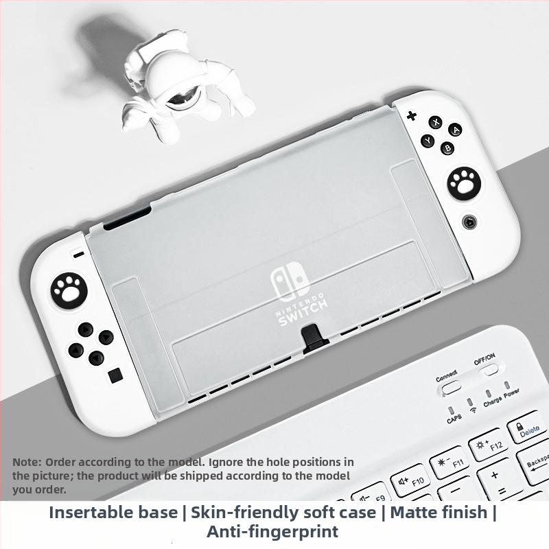 Nintendo Switch OLED aizsargkaste — silikons, matēta virsma, pret pirkstu nospiedumiem, mīksta sajūta, saderīgs ar Switch un Switch OLED, svars 59 g