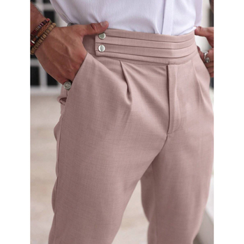 Vyriski kostiumų atskiri komplektai — siaura kirpimo linija, priekiniai trys sagų mygtukai, pagrindinis audinys: acetato pluoštas, sintetinių pluoštų mišinys, tinkamas visoms keturioms sezonoms