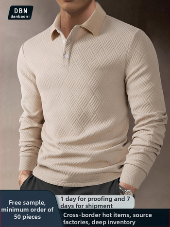 Polo tričko s dlhým rukávom, voľný strih, priedušný polyester, asymetrický dizajn, jarné nosenie