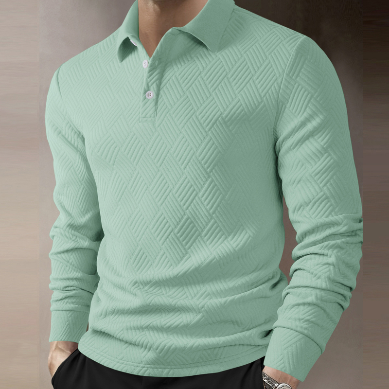 Polo tričko s dlhým rukávom, voľný strih, priedušný polyester, asymetrický dizajn, jarné nosenie