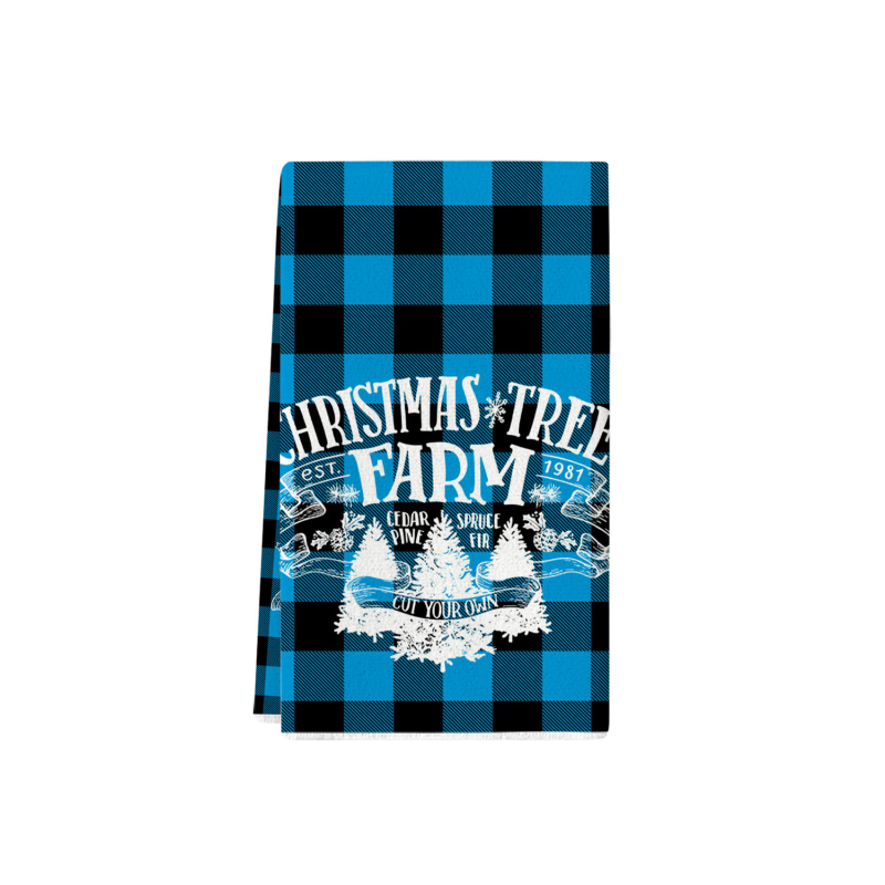 Πετσέτα πιάτων από μικροϊνες με ακουαρέλα Χριστουγεννιάτικου σχεδίου, εκτυπωμένη, απορροφητική για κατσαρόλες και μπολ (Κωδ. 22XWAF0079)