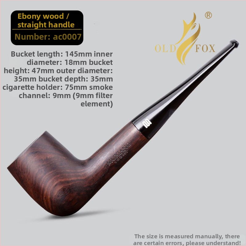 Old Fox Ebeninės Pypkės su Filtru – Medienos Rūkymo Komplektas, Dėžutė 100 Vnt., Logotipo Spausdinimas Galimas