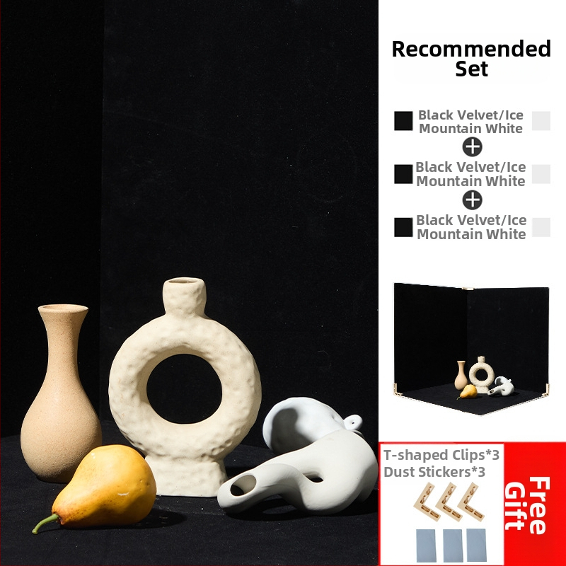 Fono plokštė su veliūrine šviesą sugeriančia medžiaga staliniams nuotraukoms