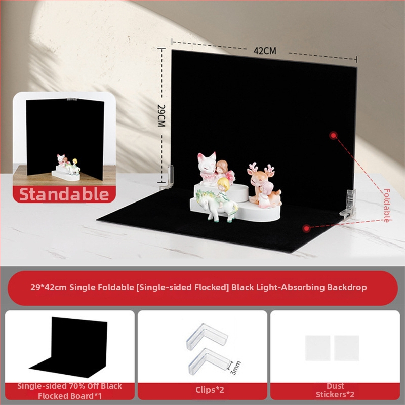 Fono plokštė su veliūrine šviesą sugeriančia medžiaga staliniams nuotraukoms