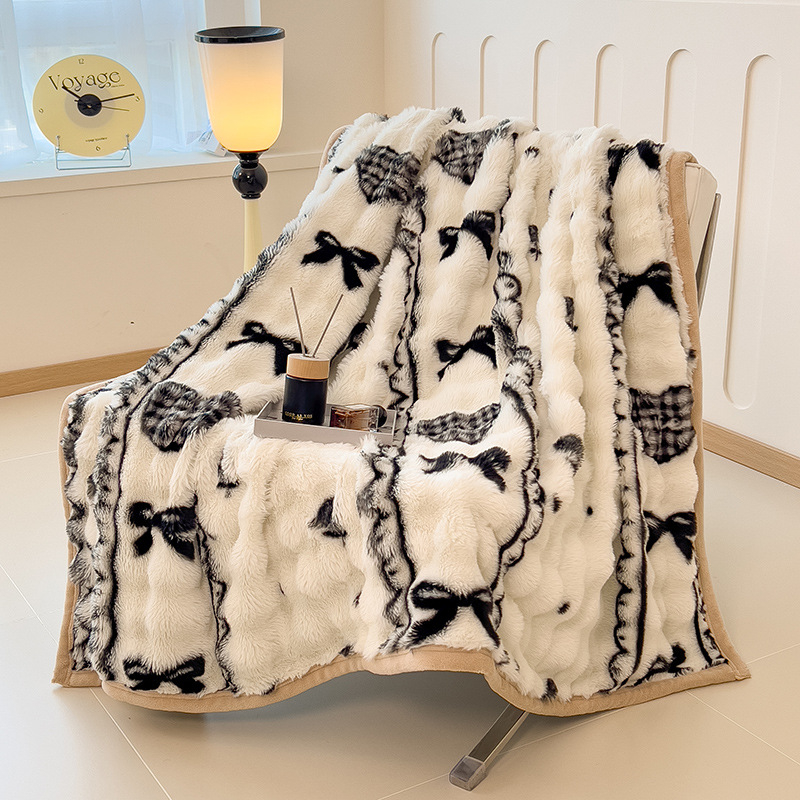 Plyšová deka so zajačím motívom, karikatúrny vzor, 2000 g, vhodná pre všetky ročné obdobia