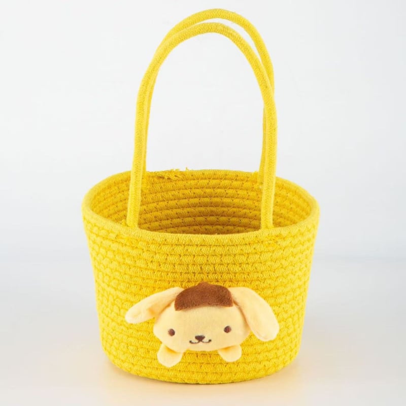 Coș de depozitare, stil Flower hand basket (Material: sfoară de bumbac; Model: Flower hand basket; Stil: Cartoon cute; Lansare: Iarna 2023; Cantitate în cutie: 80)