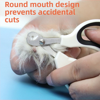 Clește de unghii pentru pisici, oțel inox, design cu gaură rotundă