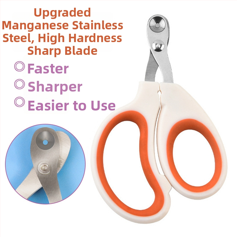 Clește de unghii pentru pisici, oțel inox, design cu gaură rotundă