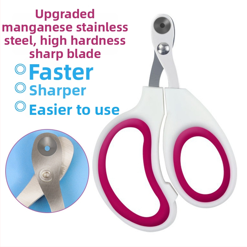 Clește de unghii pentru pisici, oțel inox, design cu gaură rotundă