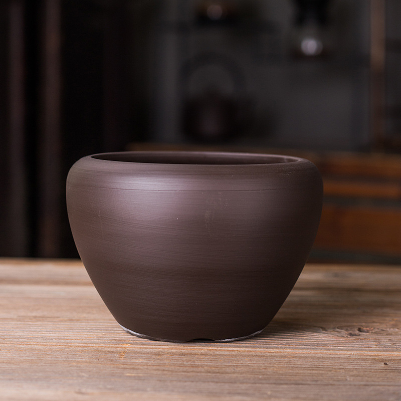 Cheng Xi nádoba na čajové usadeniny z purpurového piesku s vodnou nádržou a čistiacou kefou, nový čínski štýl