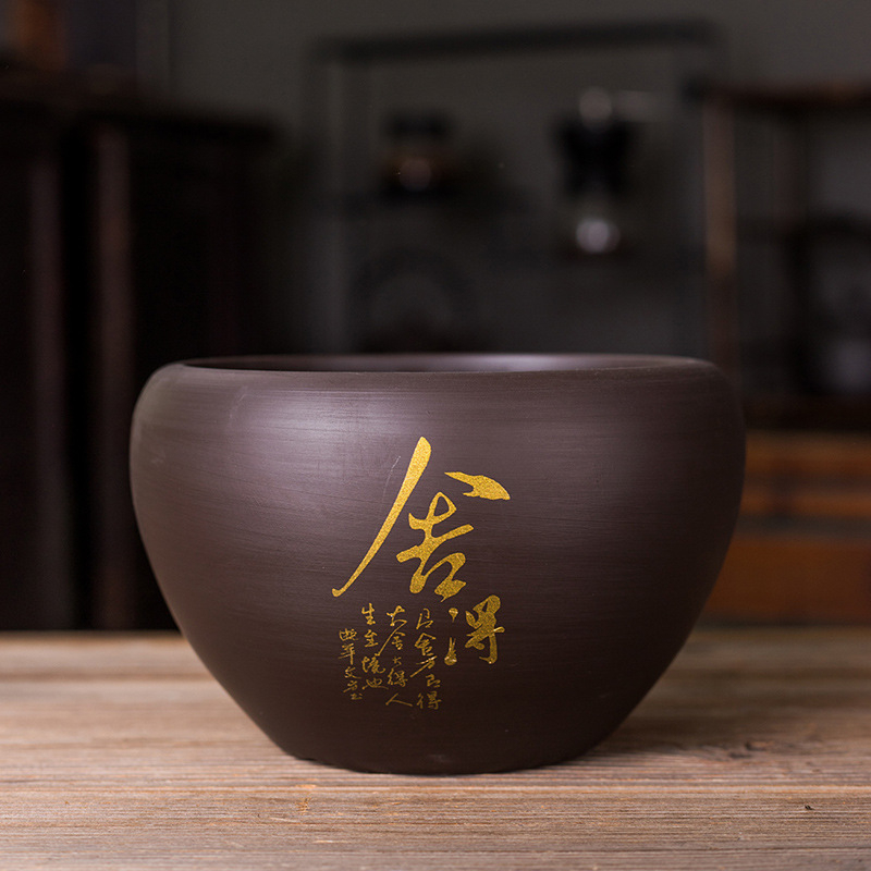 Cheng Xi nádoba na čajové usadeniny z purpurového piesku s vodnou nádržou a čistiacou kefou, nový čínski štýl