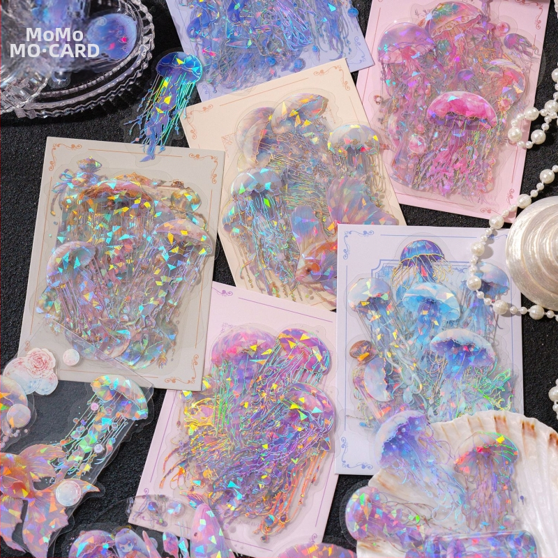 DIY lipdukų rinkinys medūzai – matinė PET plėvelė, ekrano plėvelė, OEM apdorojimas, modelis 3