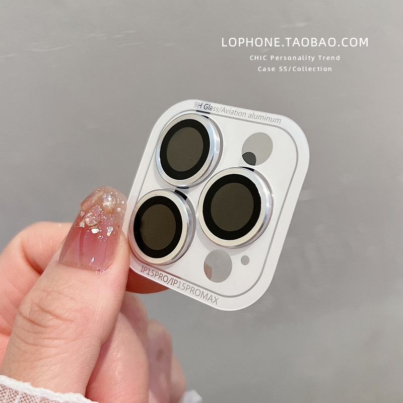 Φιλμ φακού κάμερας από tempered glass με μεταλλικό μοτίβο δακτύλιο — Υψηλή Ευκρίνεια, Ανοχή σε κραδασμούς