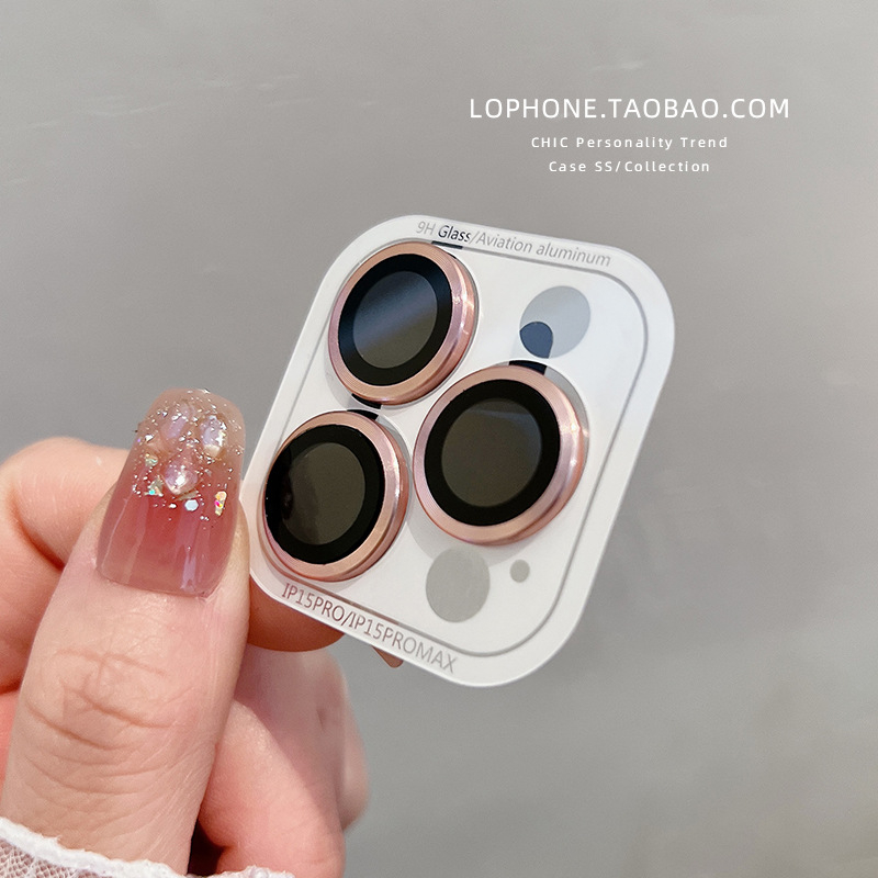 Φιλμ φακού κάμερας από tempered glass με μεταλλικό μοτίβο δακτύλιο — Υψηλή Ευκρίνεια, Ανοχή σε κραδασμούς