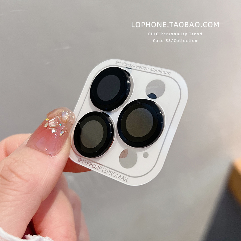 Φιλμ φακού κάμερας από tempered glass με μεταλλικό μοτίβο δακτύλιο — Υψηλή Ευκρίνεια, Ανοχή σε κραδασμούς