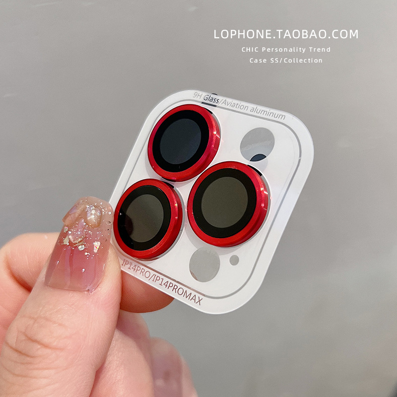 Φιλμ φακού κάμερας από tempered glass με μεταλλικό μοτίβο δακτύλιο — Υψηλή Ευκρίνεια, Ανοχή σε κραδασμούς