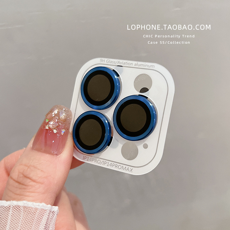 Φιλμ φακού κάμερας από tempered glass με μεταλλικό μοτίβο δακτύλιο — Υψηλή Ευκρίνεια, Ανοχή σε κραδασμούς