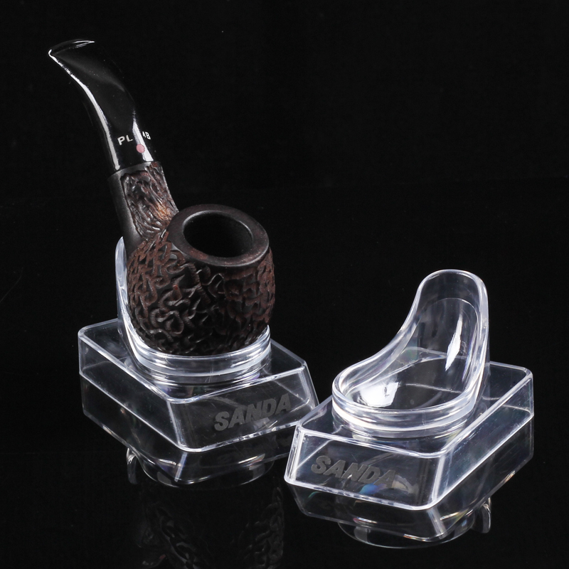 Suport din acril pentru pipă, pentru o singură pipă, bază unică, stand de afișare din plastic