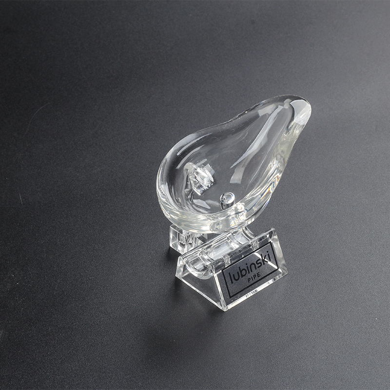 Suport din acril pentru pipă, pentru o singură pipă, bază unică, stand de afișare din plastic