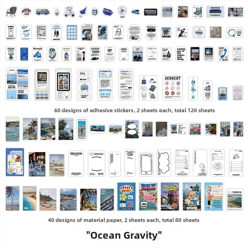 Sada samolepiek do denníka v kórejskom štýle, kolážové umenie v štýle časopisu, ručne vyrobené DIY samolepky, 200 listov