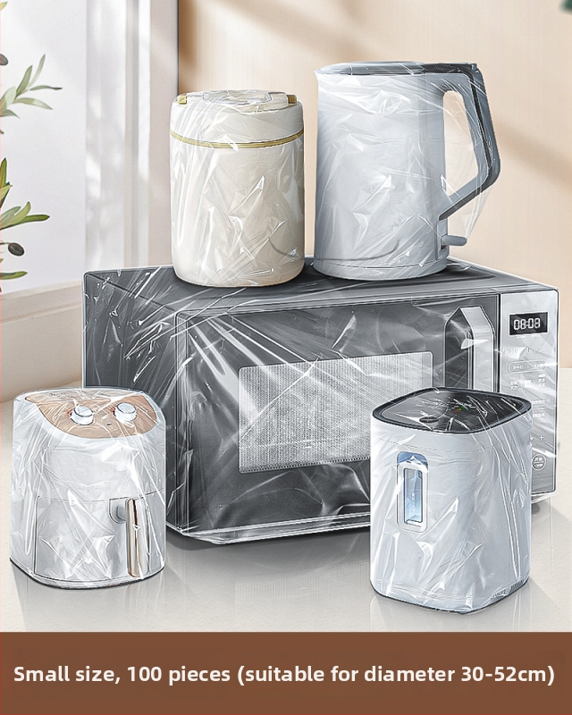 Set priehľadných PE ochranných fólií pre domáce spotrebiče — hrubý jednorazový ochranný film pre mikrovlnnú rúru, hrniec na varenie ryže, hrniec a pekáč