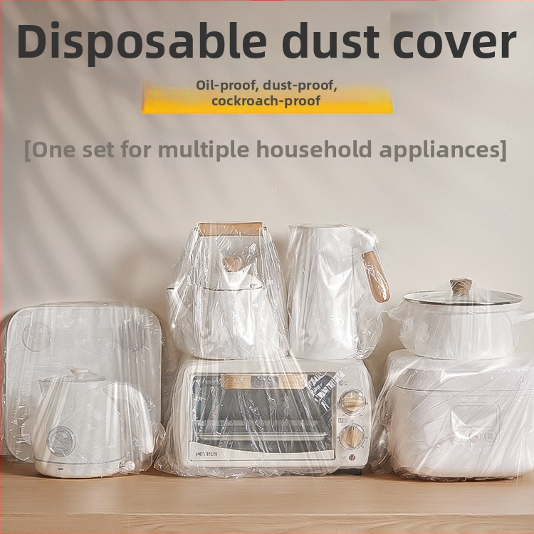 Set priehľadných PE ochranných fólií pre domáce spotrebiče — hrubý jednorazový ochranný film pre mikrovlnnú rúru, hrniec na varenie ryže, hrniec a pekáč