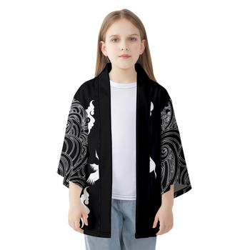 Etno odev: kimono plášť s digitálnou potlačou, 100% polyester, voľnočasové oblečenie pre mužov, všetky ročné obdobia