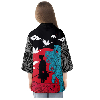 Etno odev: kimono plášť s digitálnou potlačou, 100% polyester, voľnočasové oblečenie pre mužov, všetky ročné obdobia