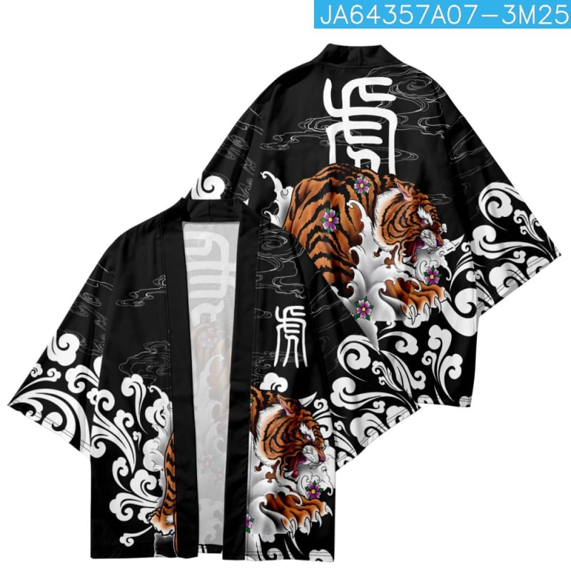 Etno odev: kimono plášť s digitálnou potlačou, 100% polyester, voľnočasové oblečenie pre mužov, všetky ročné obdobia